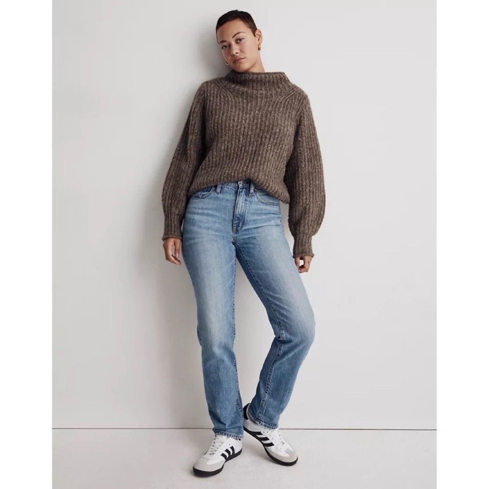 Madewell Loretto Funnel Neck Sweater in Heather Otter - Picture 15 of 16